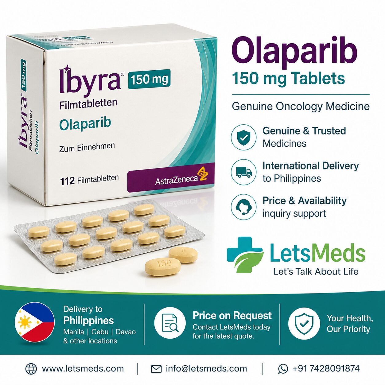 Makati City, Health & Beauty Items, PHP 1,  Olaparib Medicine Availability For Makati City Philippines