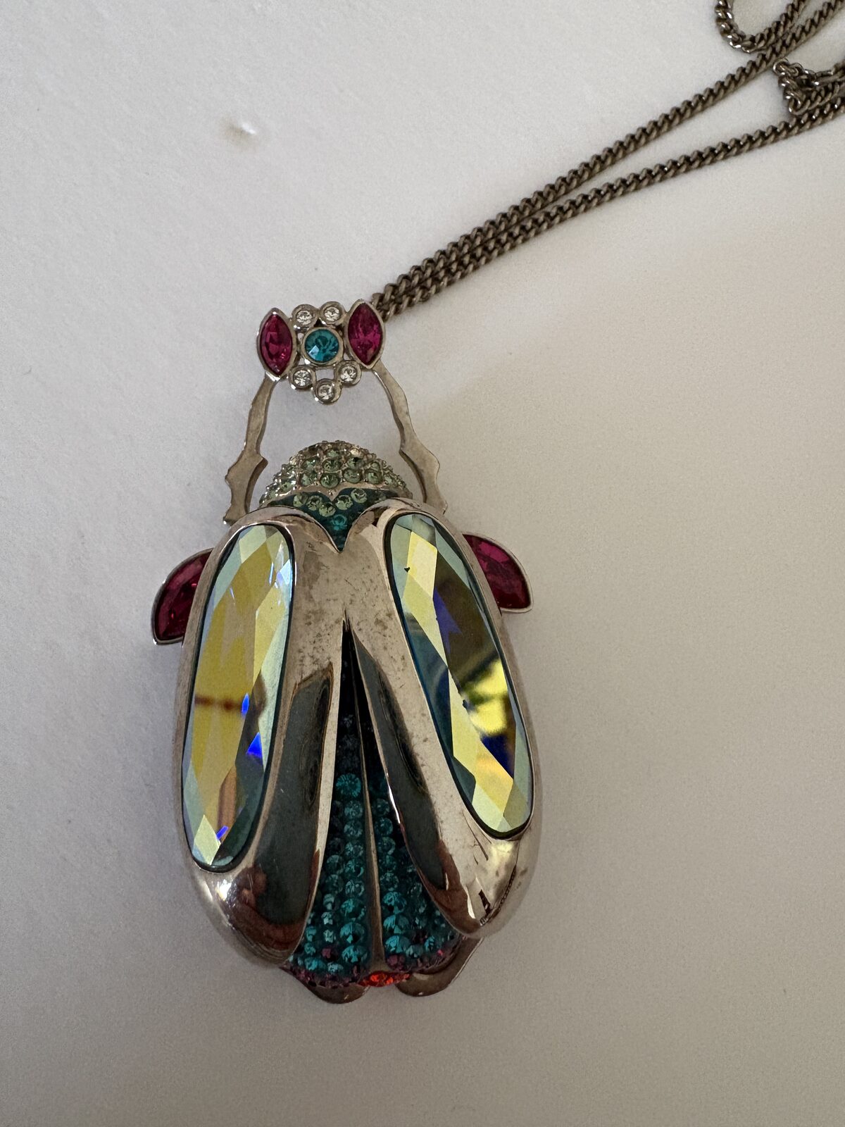 Manama, Collectibles, BHD 30,  Swarovski Translucent Beetle Long Pendant Necklace