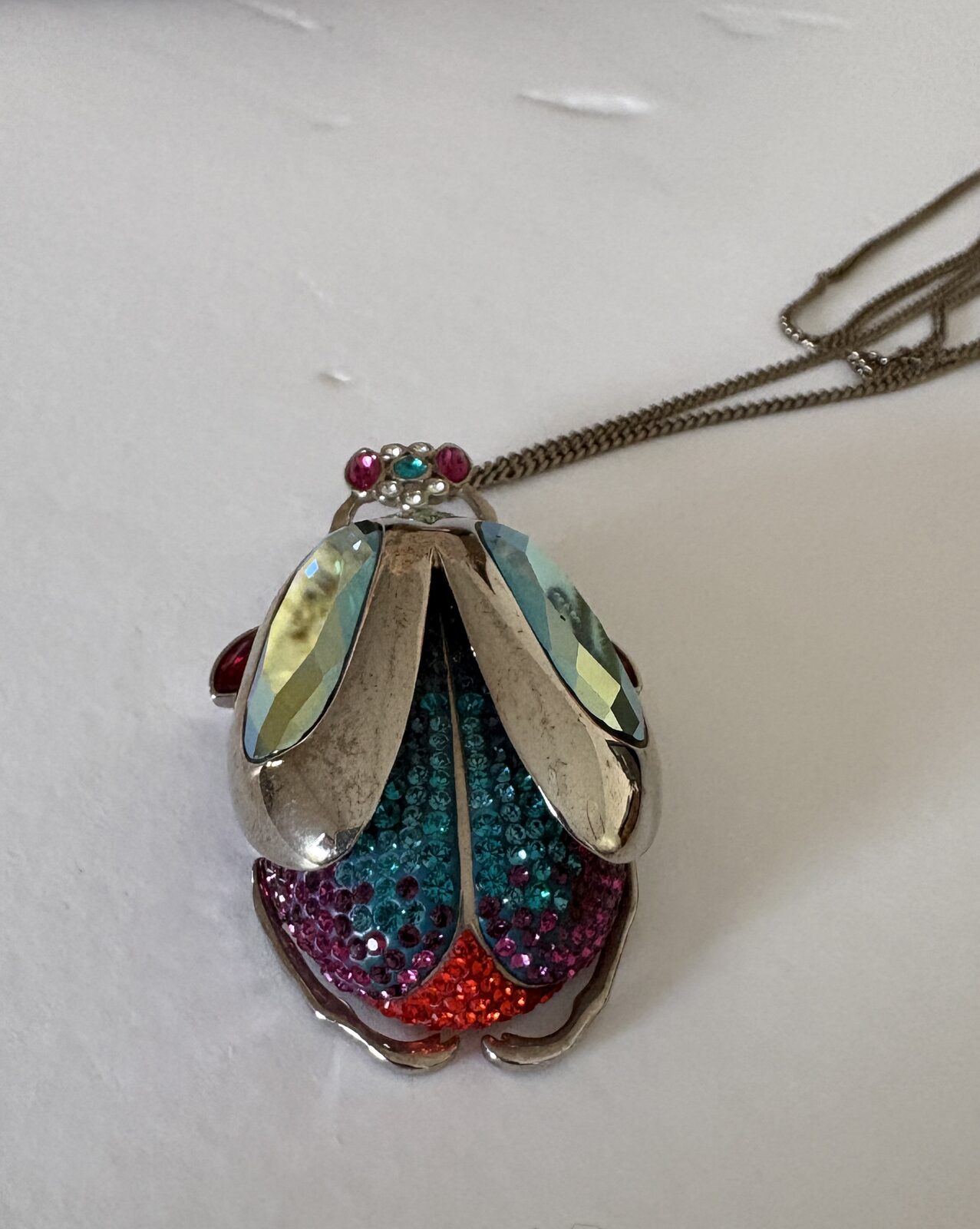 Manama, Collectibles, BHD 30,  Swarovski Translucent Beetle Long Pendant Necklace