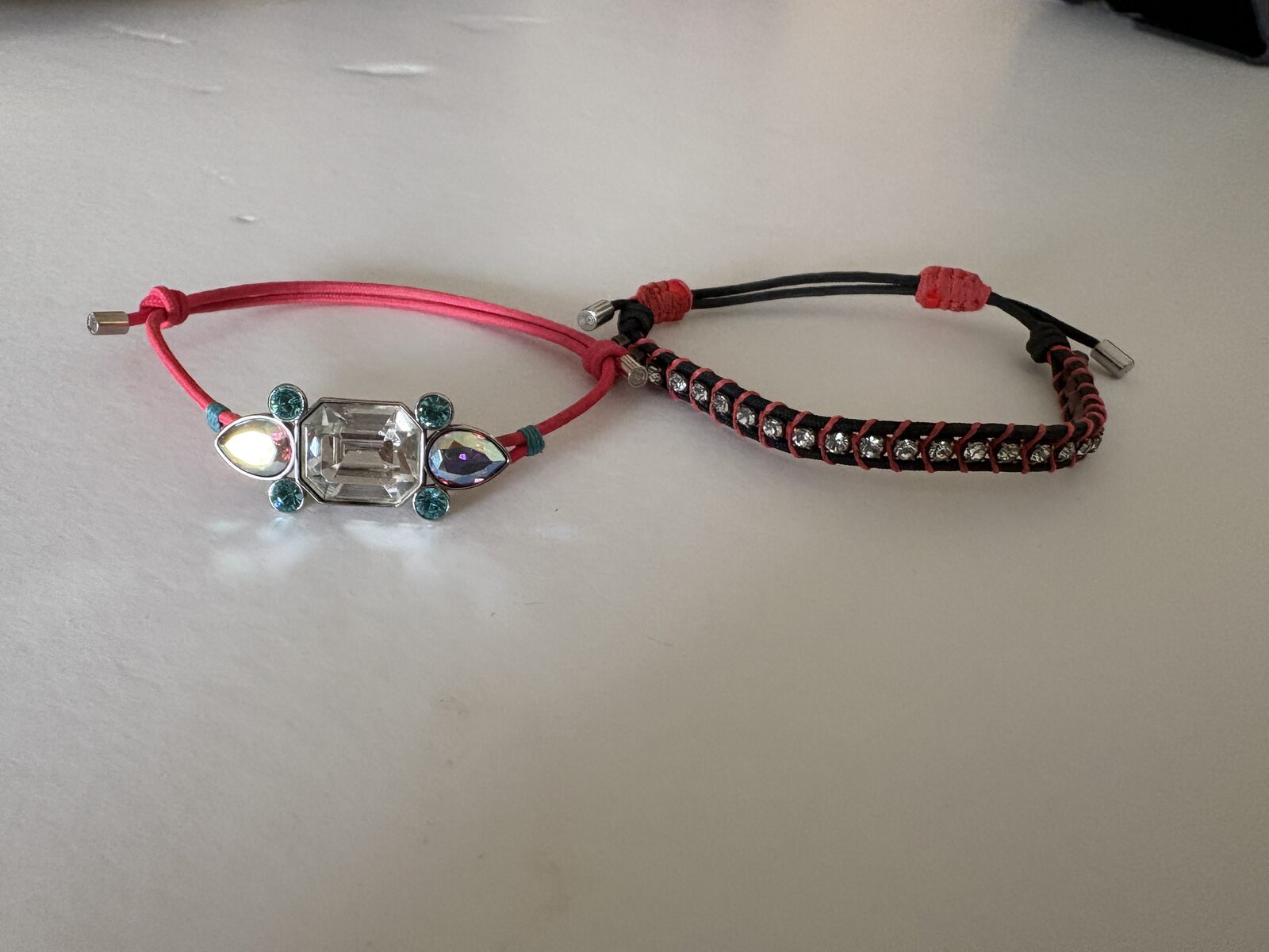 Manama, Jewelry, BHD 5,  Swarovski Tosha Neon Pink Cord Bracelet And Swarovski Tosha Woven Crystal