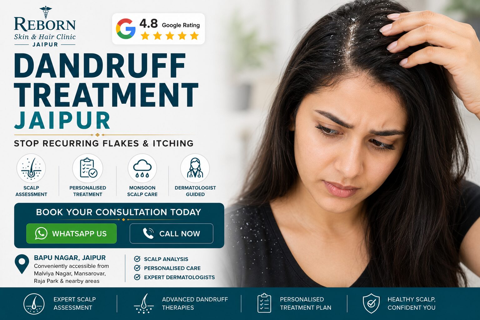 Jaipur, Health & Beauty Items, INR 1500,  Dandruff Treatment In Jaipur &ndash; Stop Recurring Scalp Flakes