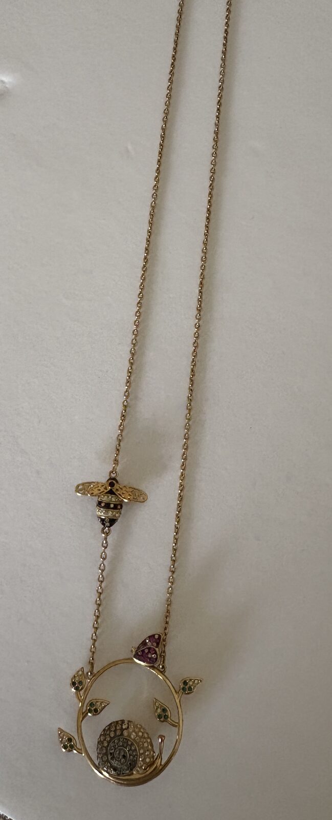 Manama, Jewelry, BHD 10,  Swarovski "Noisette" Snail & Bee Long Statement Necklace