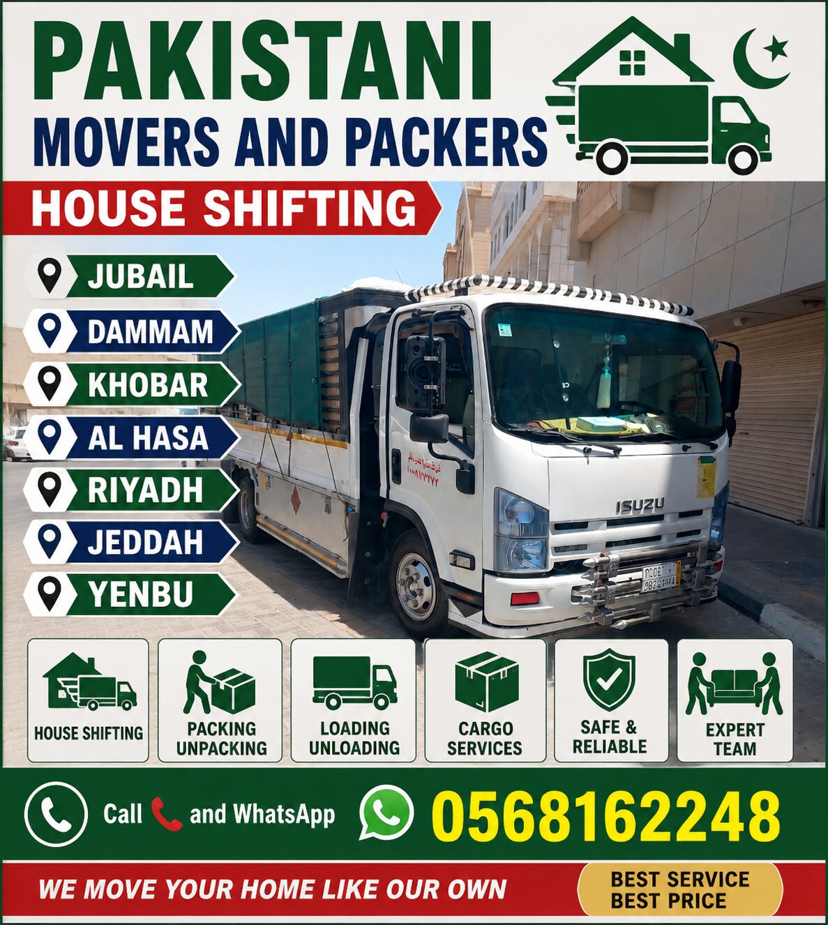 Jubail, Relocation, MOVERS PACKERS◇HOUSE SHIFTING◇PROFESSIONAL LABOR TEAM◇DYNA TRUCK FOR RENT◇ 0568162248