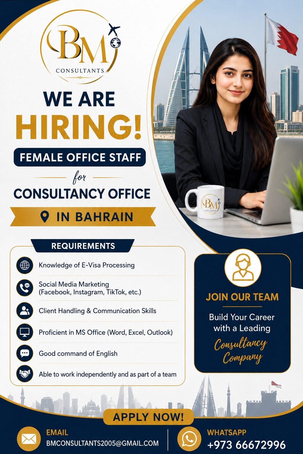 Riffa, Jobs, Female Required For Office