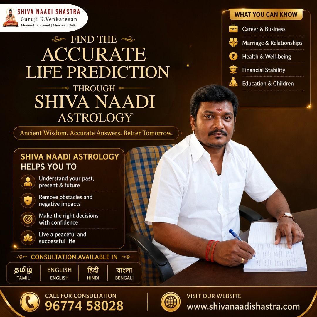 Madurai, Creative, Authentic Palm Leaf Reading & Shiva Naadi Astrology In India
