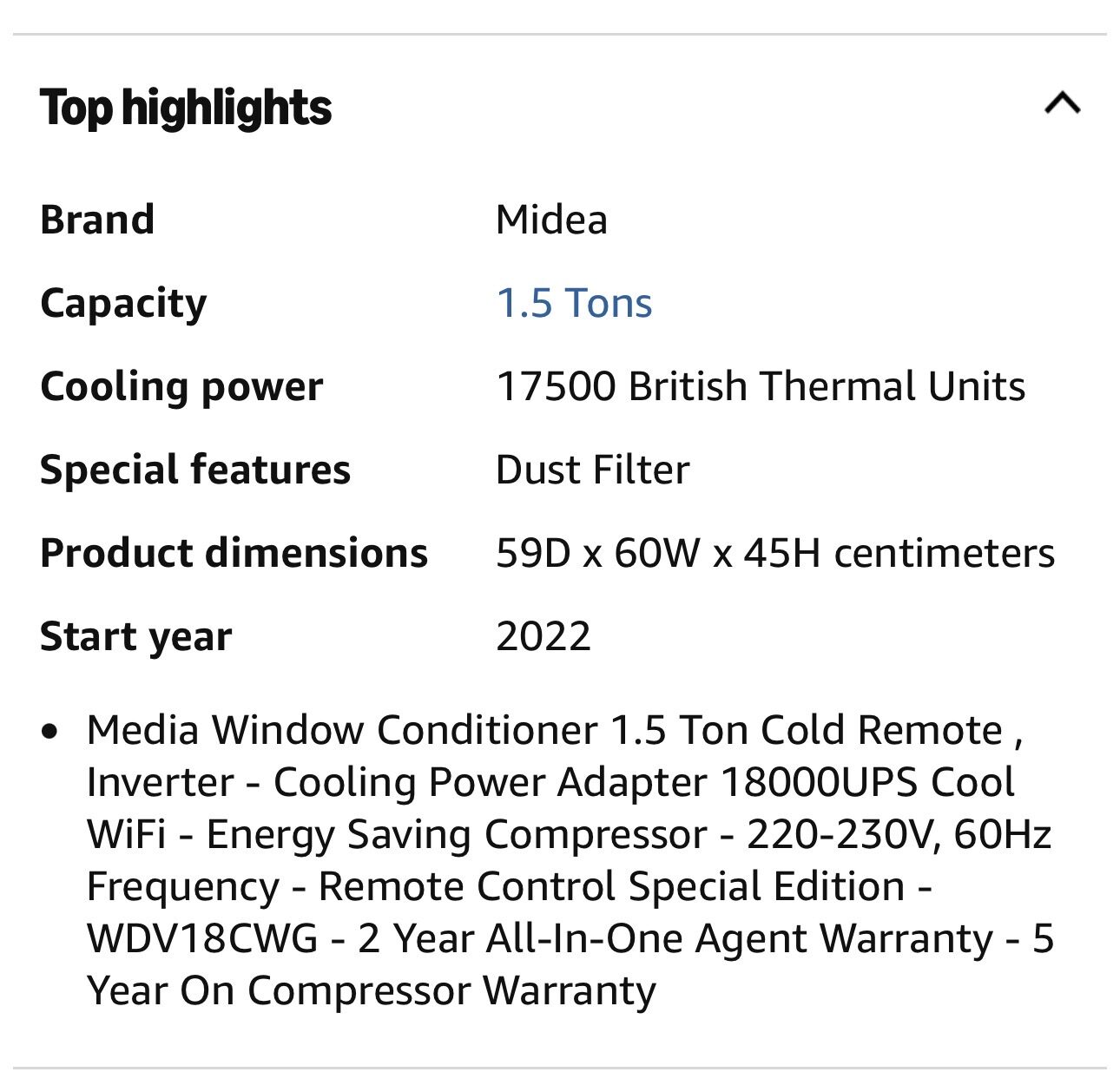 Al Andalus, Air Conditioners, SAR 1,  Excellent Condition Midea Window Ac For Sale