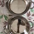 SAR 50,  Stainless Steel Cooking Vessels, Pots (two; New)