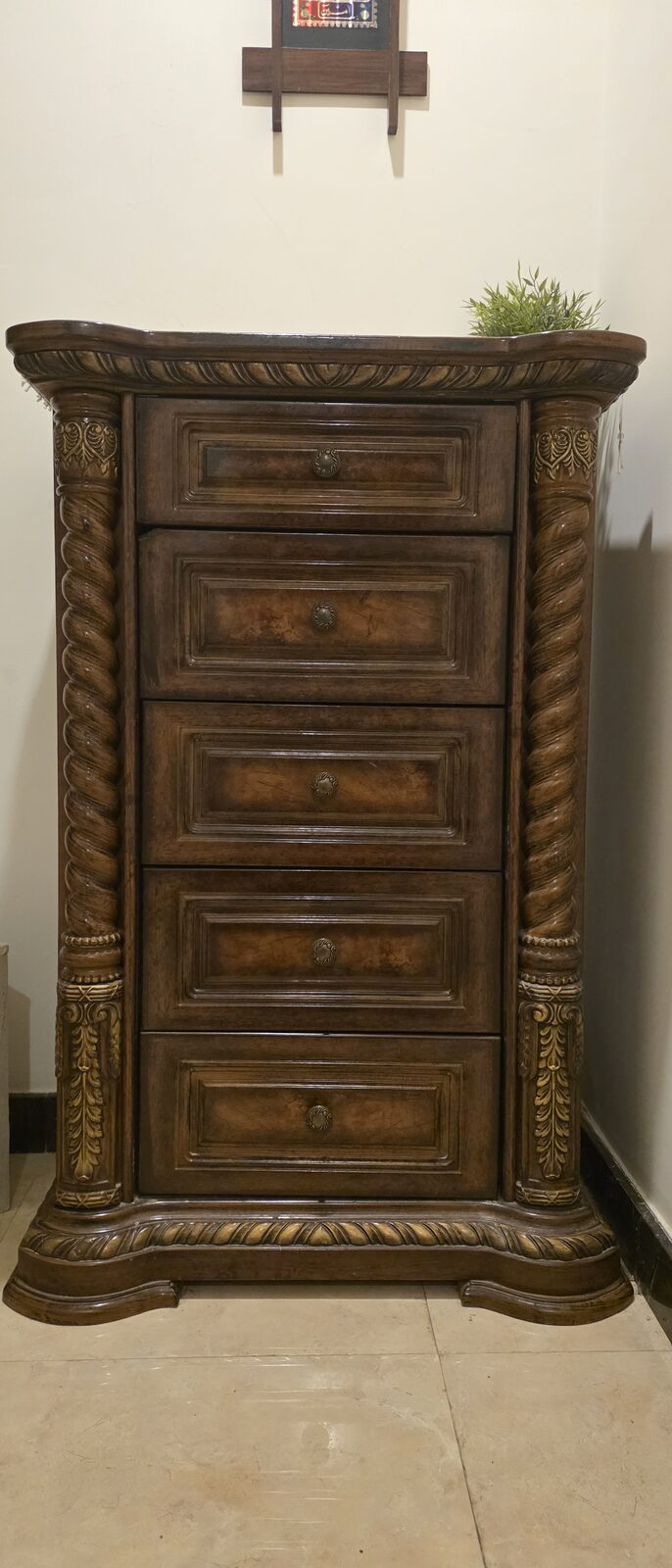 Khobar, Furniture, SAR 400,  Complete Solid Wood King Bedroom Set &ndash; Good Condition
