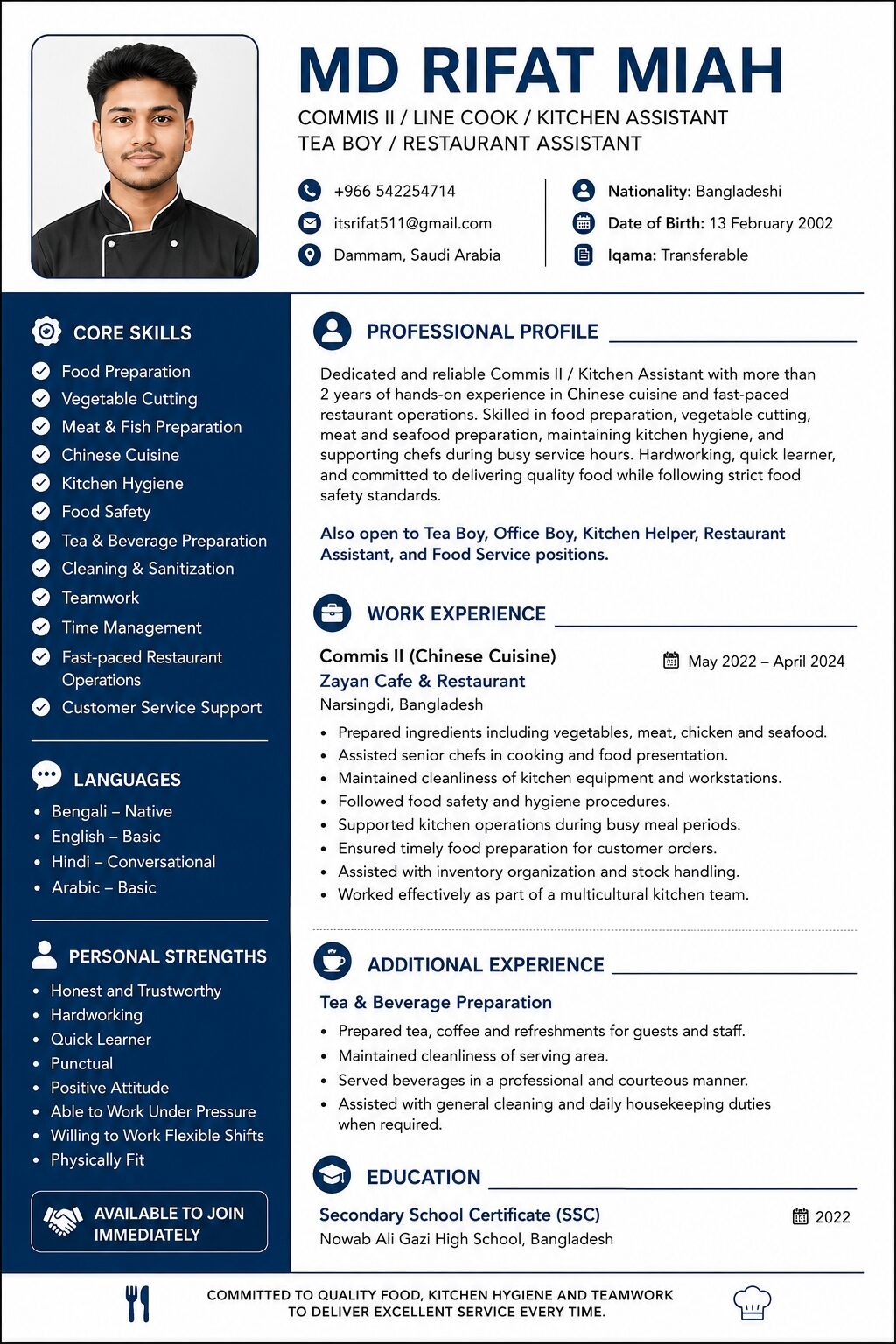 Dammam, Job Seekers, Im Looking For A Restaurant Job, Teaboy Job