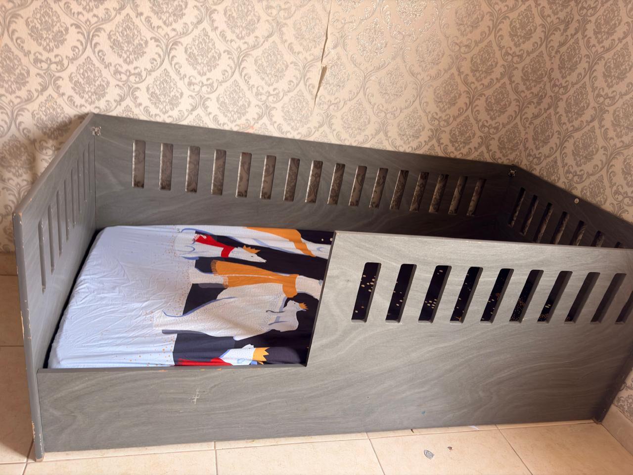 Khobar, Furniture, SAR 350,  Kids Bed With Mattress &ndash; 90 X 190 Cm &ndash; Good Condition