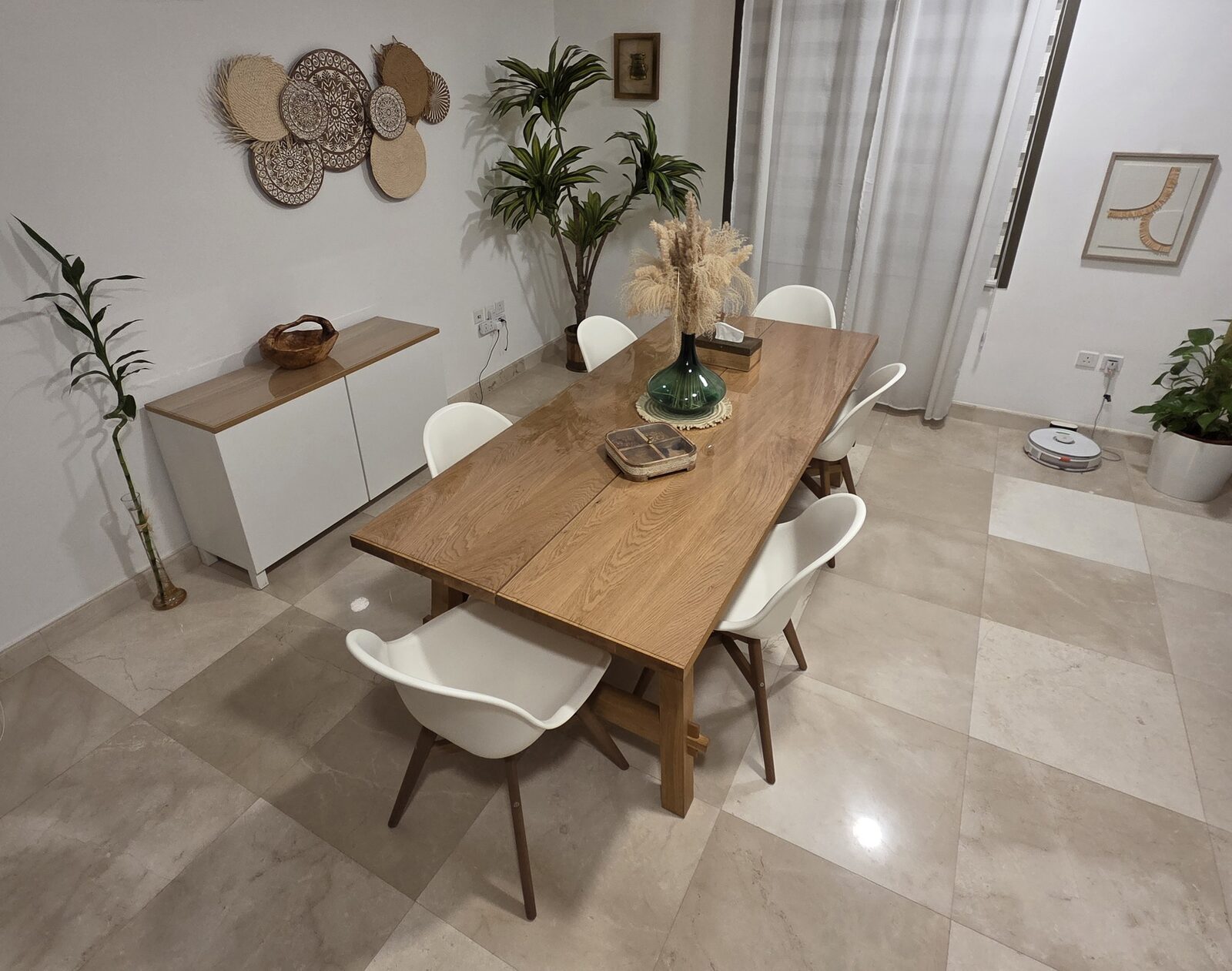Al Hamra, Furniture, SAR 2100,  IKEA MÖCKELBY Dining Table + IKEA Sideboard