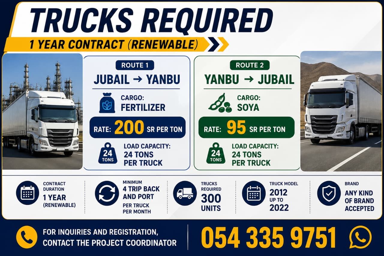 Jubail, Business Partners, We Need Dumptrucks