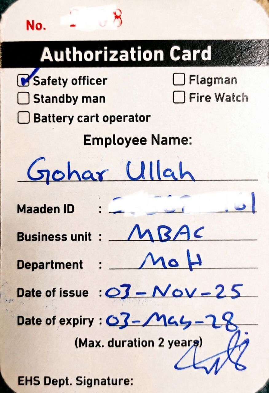 Abha, Job Seekers, Safety Officer