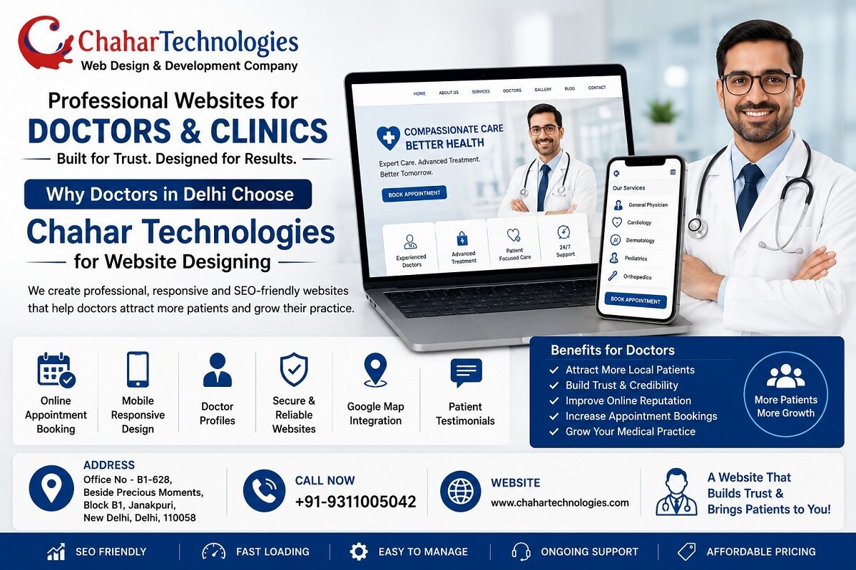 New Delhi, Web Design & Development, Expert Doctor Website Designing Company In Delhi