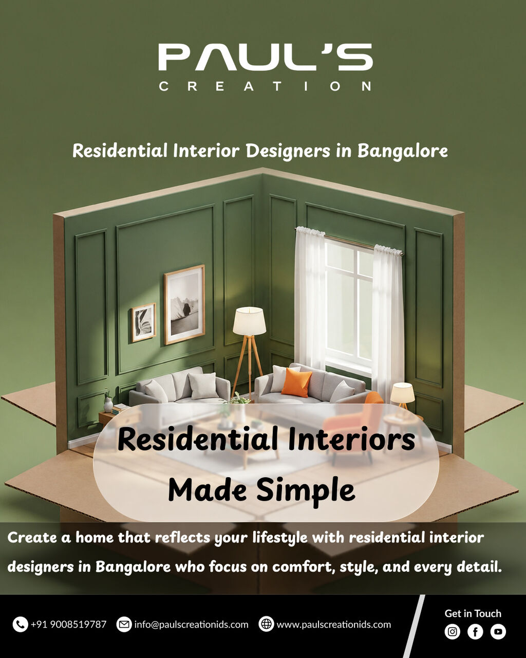 Kabul, Interior Design, Residential Interior Design In Bangalore - Paul