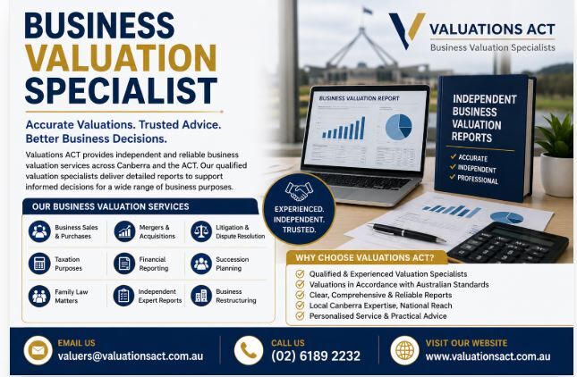 Sydney, Real Estate, Business Valuation Specialist Services In Canberra