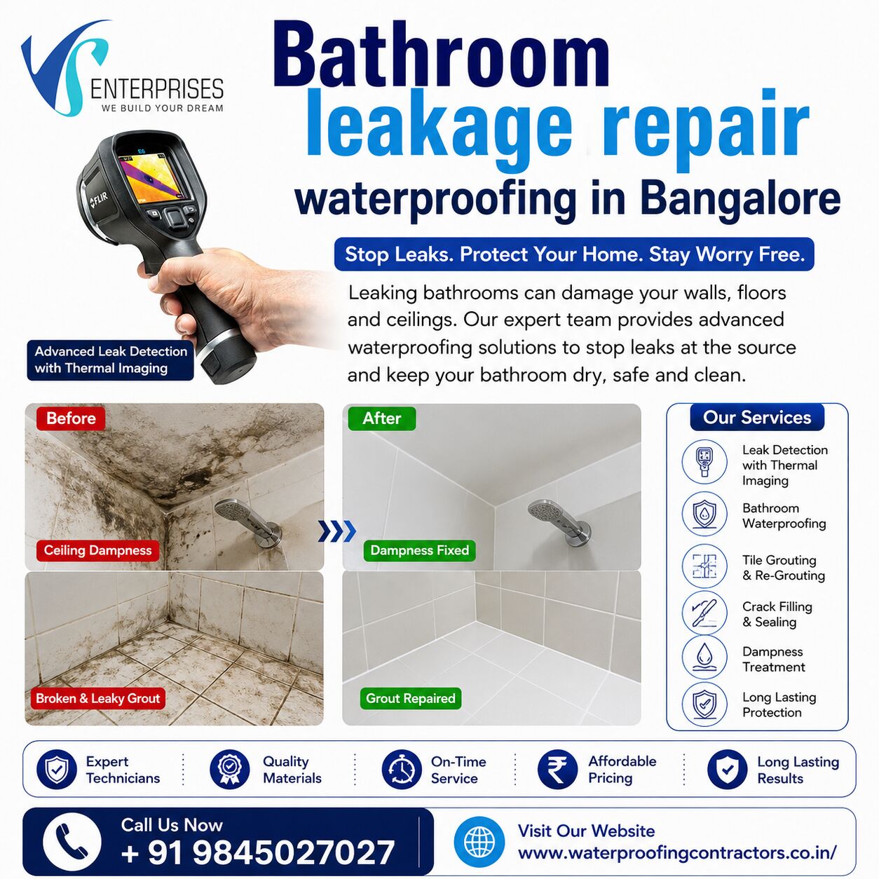 Bangalore, Construction, Bathroom Leakage Repair Waterproofing In Bangalore