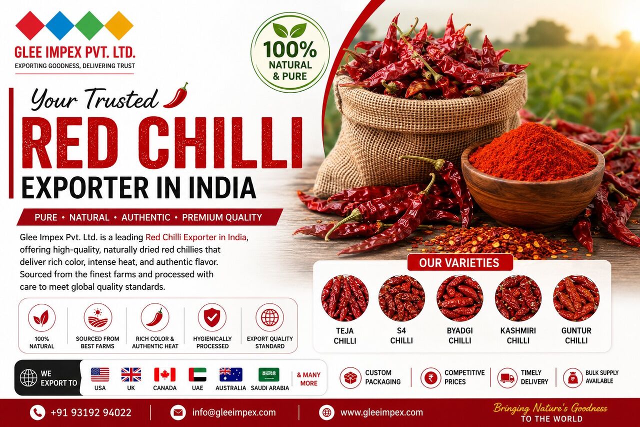 Mumbai, Food, Trusted Red Chilli Exporter In India | Premium Dry Red Chilli Supplier &ndash; GLEE IMPEX