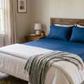 INR 1499,  Blue Bedding Pure Cotton Handloom & Hand Block Printed