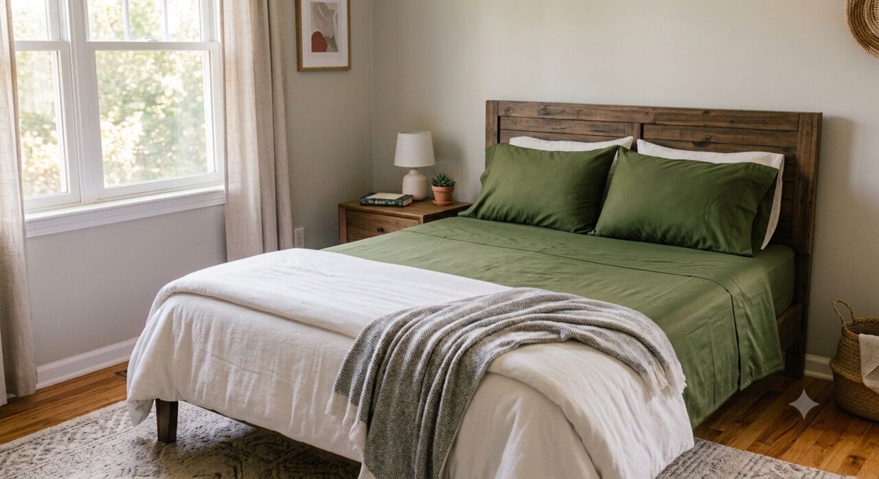 Mumbai, Household Items, INR 1499,  Green Bedsheets Pure Cotton Handloom & Hand Block Printed | Theindiglobal