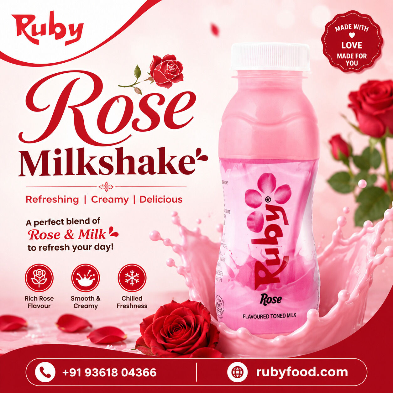 Madurai, Health & Beauty Items, INR 40,  Rose Milkshake For Restaurants In Madurai