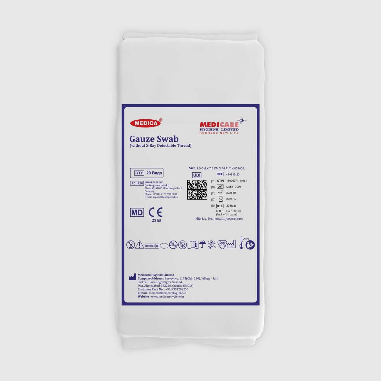 Helsinki, Wholesale Products, Gamma Sterile Gauze Swab Manufacturer & Exporter From India