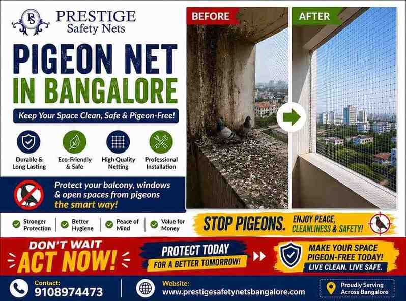 Bangalore, Security, Professional Anti-Bird Net Installation Bangalore