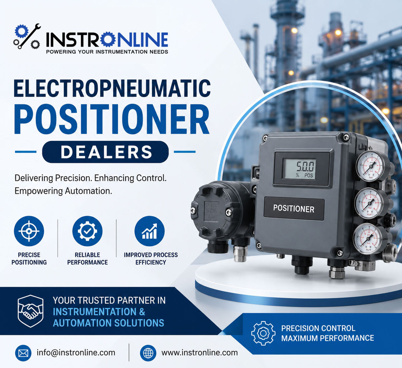 Mumbai, Industrial Machinery, Electropneumatic Positioner Dealers | Instronline