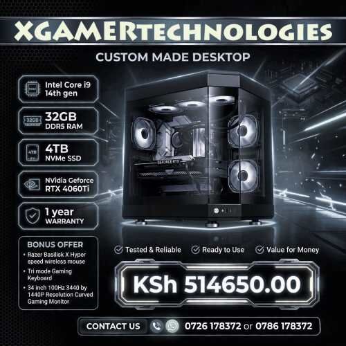 Nairobi, Computers, KES 514650,  Purpose Built Liquid Cooled Core I9 Fully Kitted Desktop