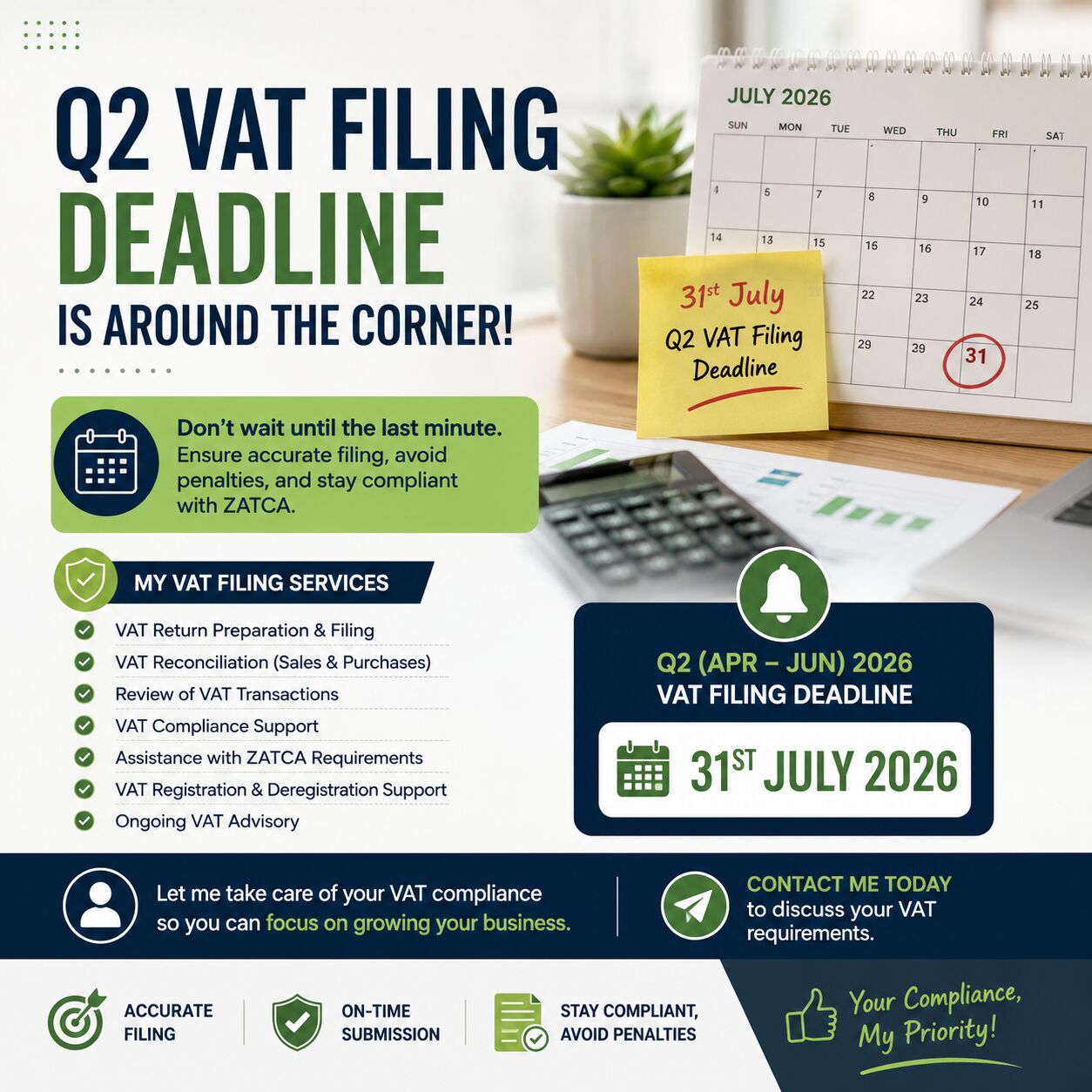 Riyadh, Tax Preparation, I Will Help You To File Your Q2 VAT