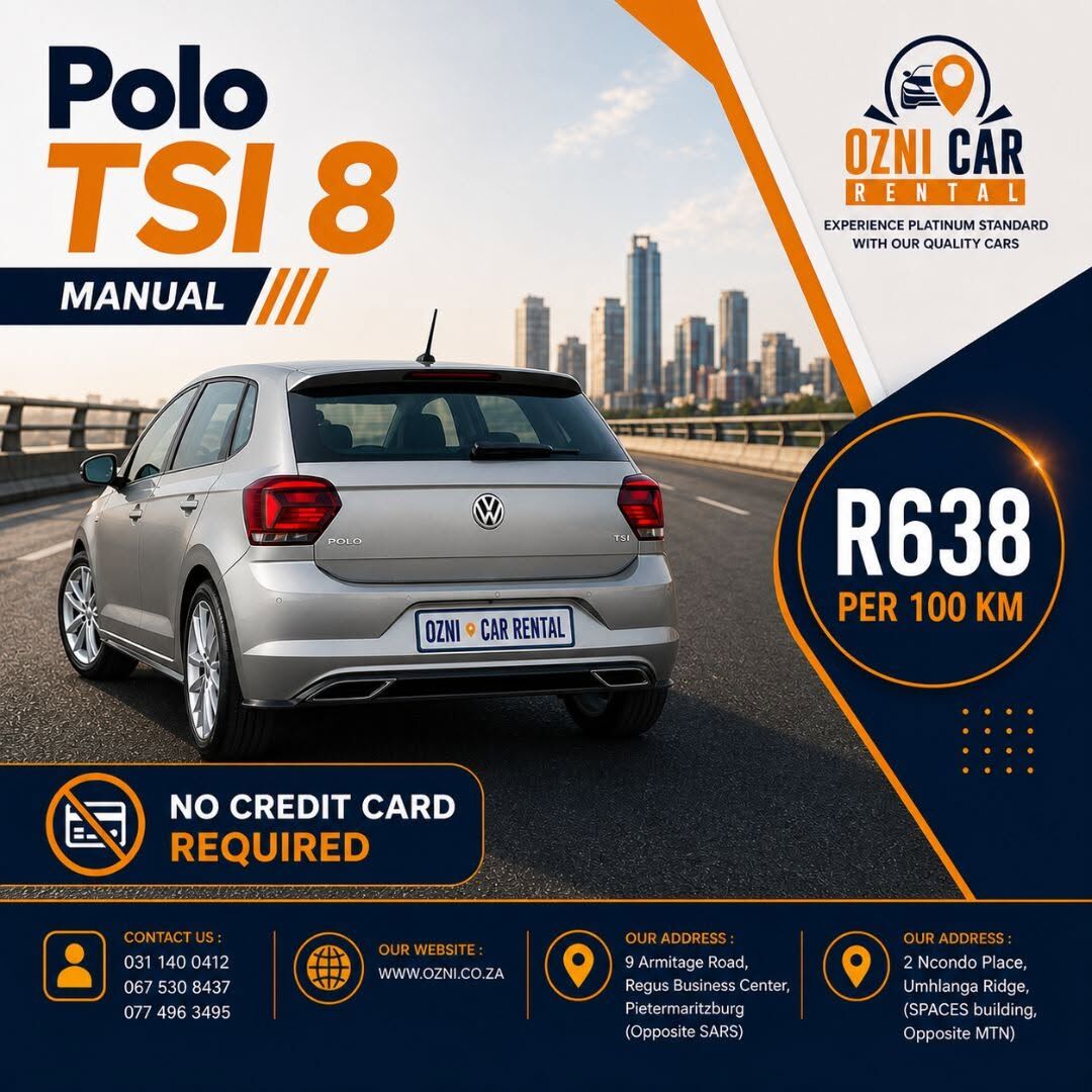 Durban, Automotive, Car Rentals Without Credit Card Required &ndash; Flexible, Affordable, And Reliable Vehicle Hire