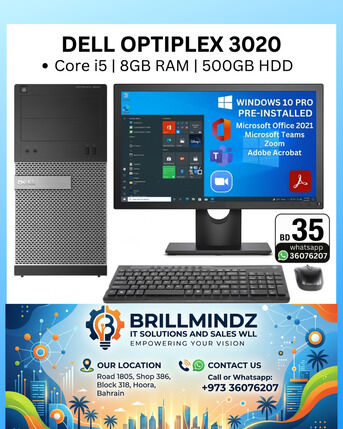 Hoora, Computers, BHD 120,  Dell OptiPlex 7090 SFF 10 Generation Fullset PC 120 BD