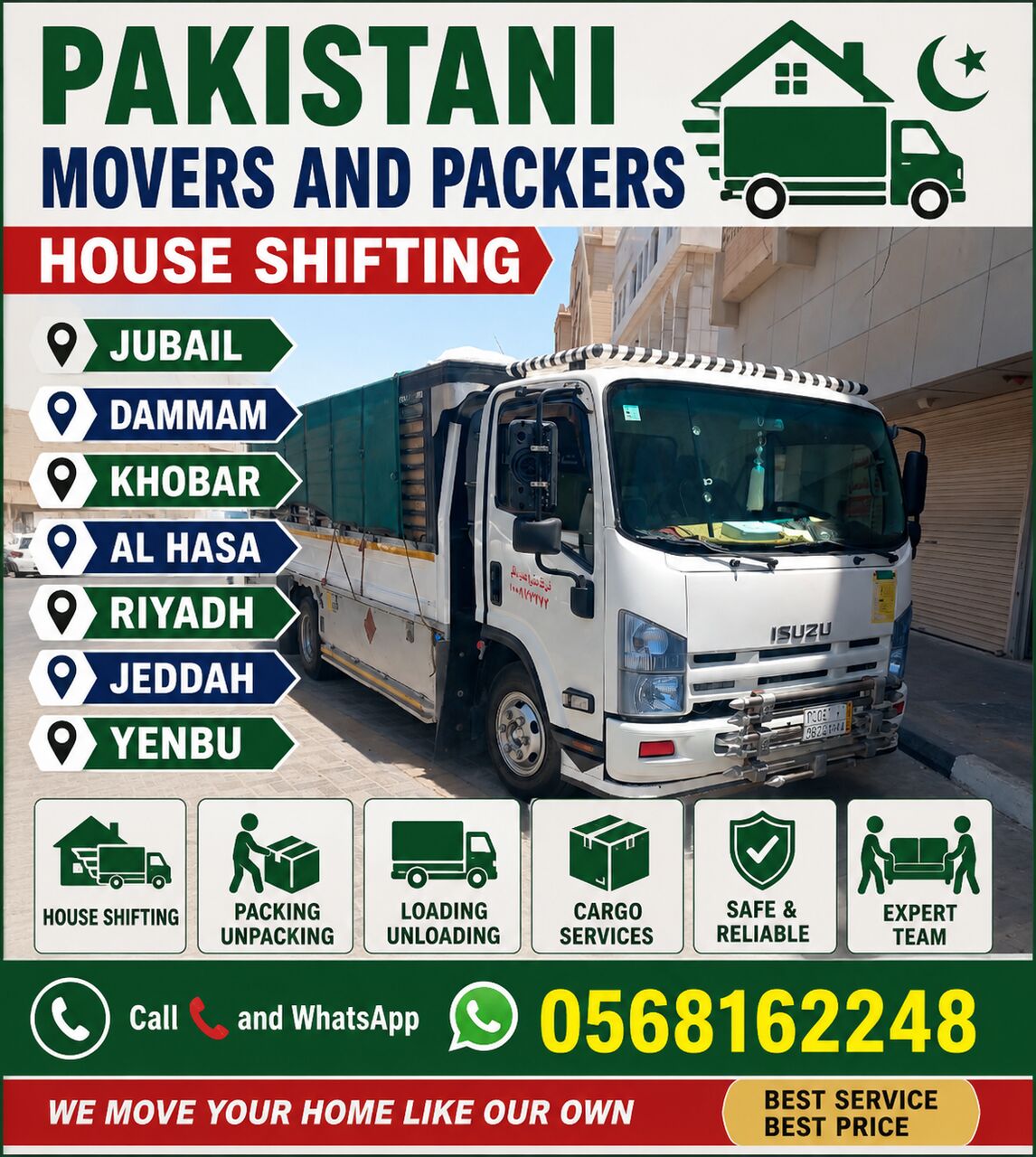 Jubail, Relocation, MOVERS PACKERS☆HOUSE SHIFTING☆DYNA TRUCK FOR RENT☆REASONABLE PRICE☆ 0568162248