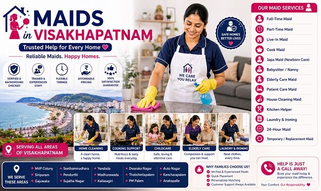 Visakhapatnam, Business, Find Trusted Maids In Visakhapatnam For Your Family