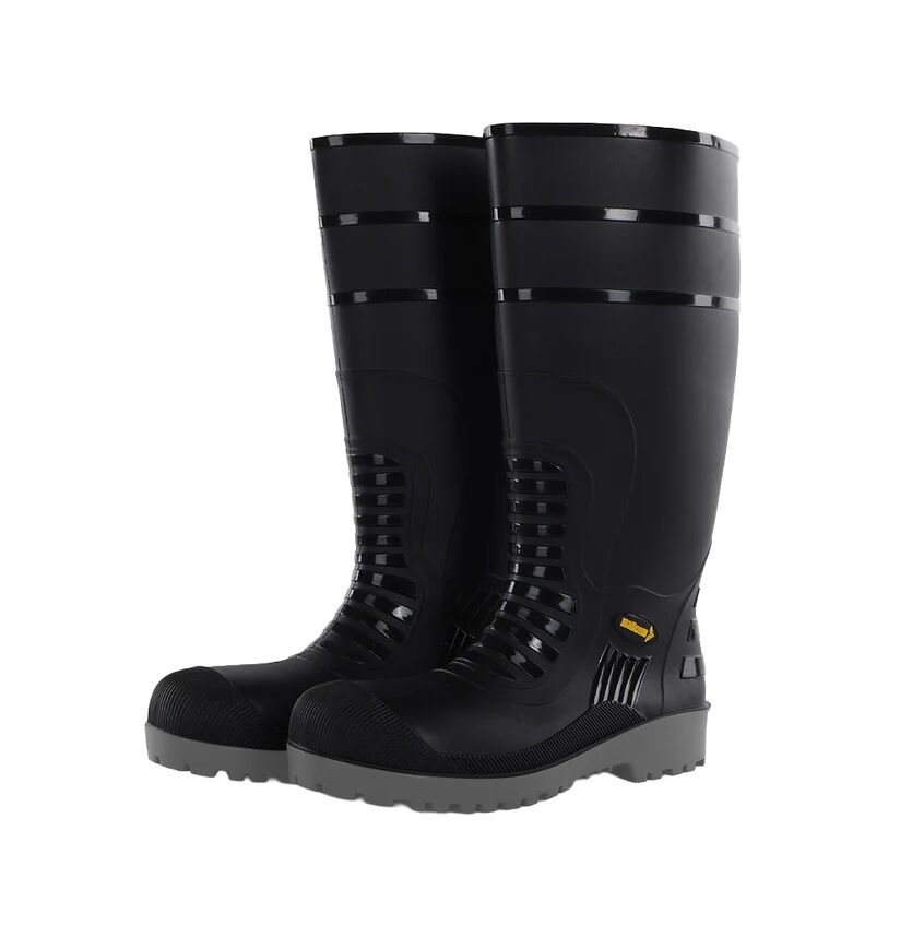 Mumbai, Clothing & Accessories, INR 1349,  Mallcom DALFON Black PVC Rain Boots With Steel Toe | Industrial Rainy Gumboots