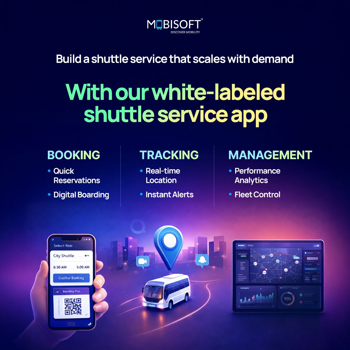Houston, Software, Shuttle Service App Development For Efficient Fleet & Passenger Management