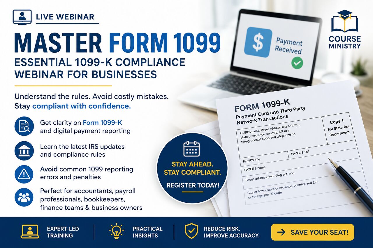 New York, Education, Form 1099 Webinar: Learn 1099-K Reporting Rules And IRS Compliance