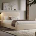 GBP 219,  Curved Boucle Ottoman Bed With 105cm Arched Headboard
