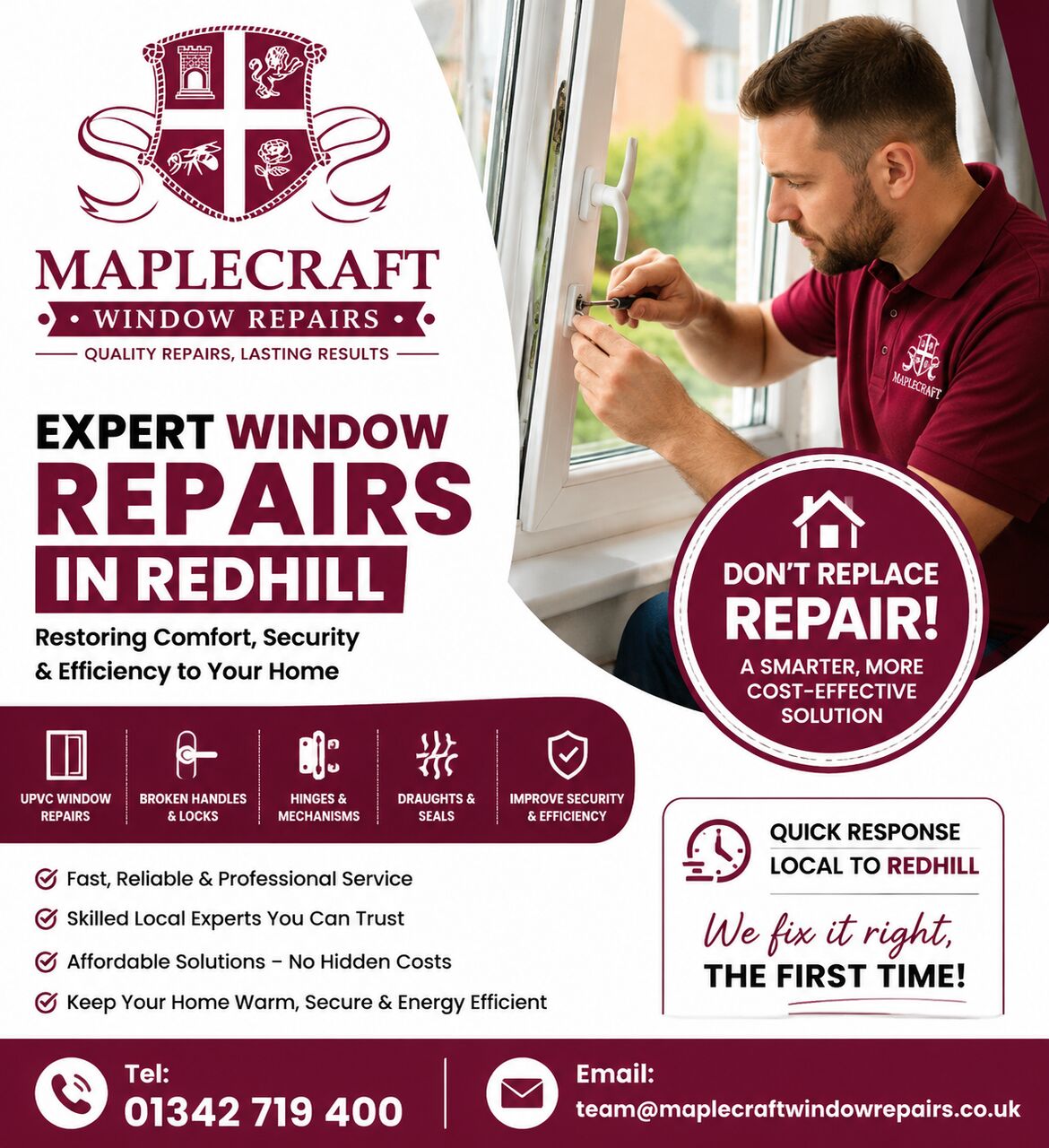 London, Business, Don&rsquo;t Replace Your Windows &mdash; Repair Them With Redhill&rsquo;s Trusted Experts!