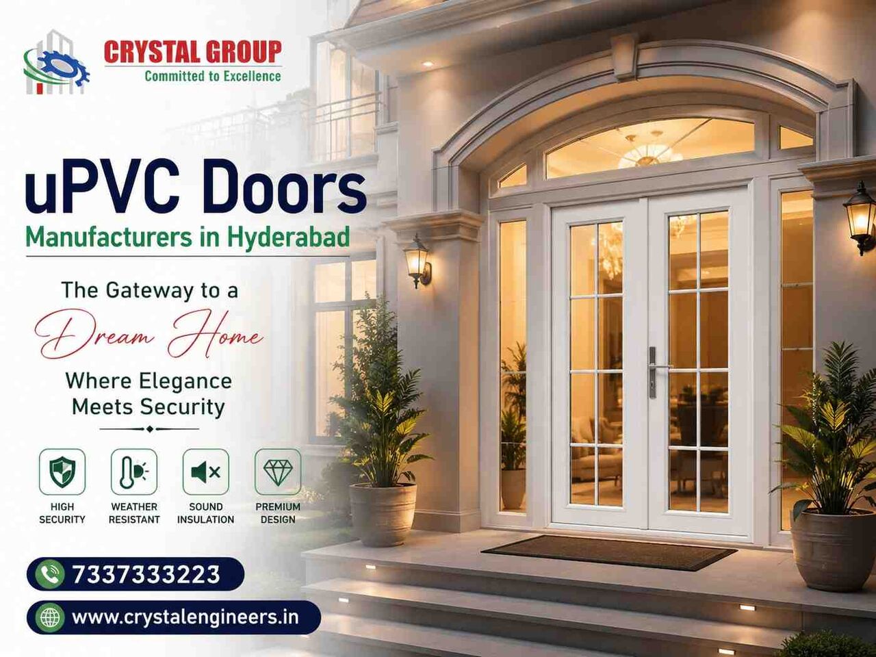 Hyderabad, Construction, Affordable UPVC Doors Manufacturers In Hyderabad With Expert Installation