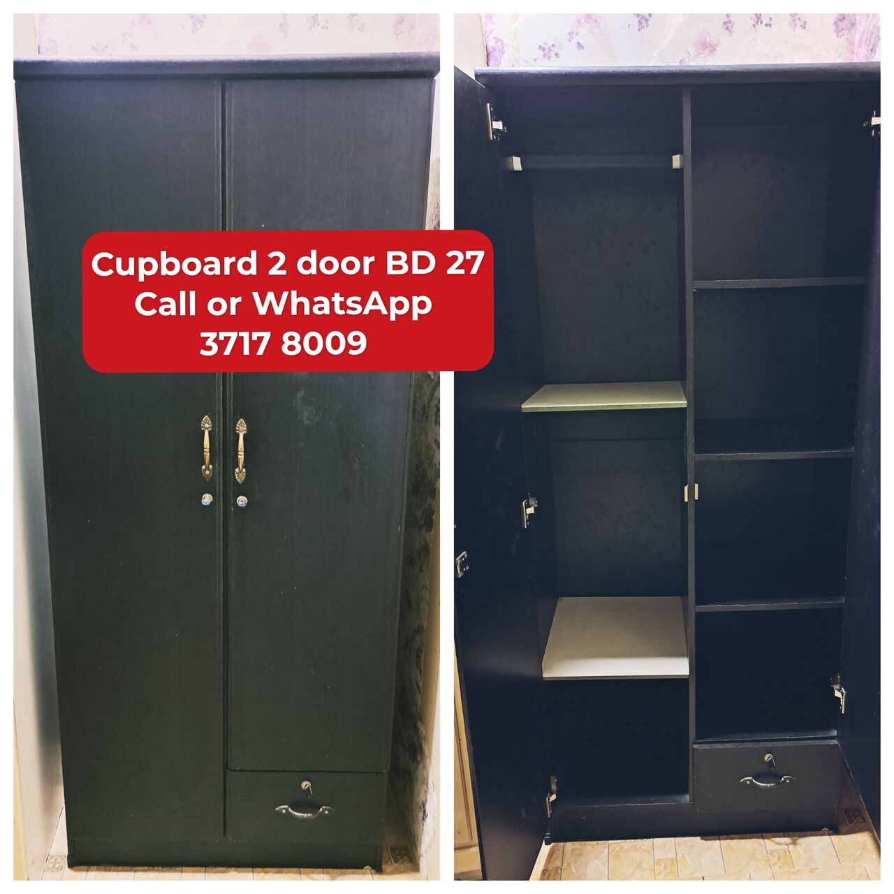 Manama, Furniture, BHD 27,  🌍🌎Cupboard 2 Door In Good Condition For Sale With Delivery