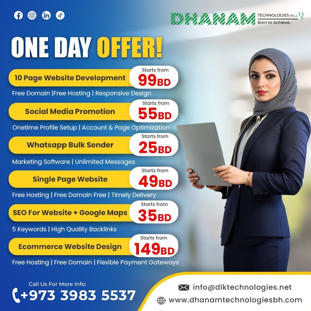 Manama, Marketing, Today Offer - 10-Page Business Website And Etc