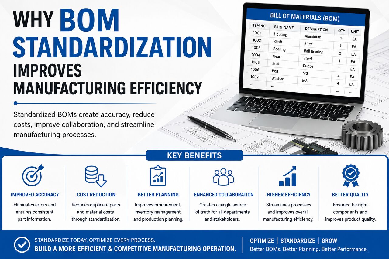 Noida, Business, Why BOM Standardization Improves Manufacturing Efficiency