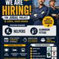 🚨 URGENT MANPOWER REQUIREMENT – JUBAIL 🚨