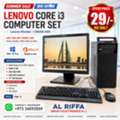 BHD 29,  Lenovo Core I3 Computer Set With Lenovo Monitor 500GB Hard Drive Ready To Use Win 10 Pro