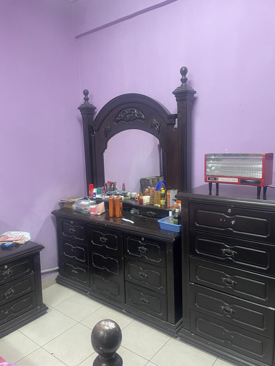 Dammam, Furniture, SAR 700,  Heavy Wood Bedroom Set For Sale
