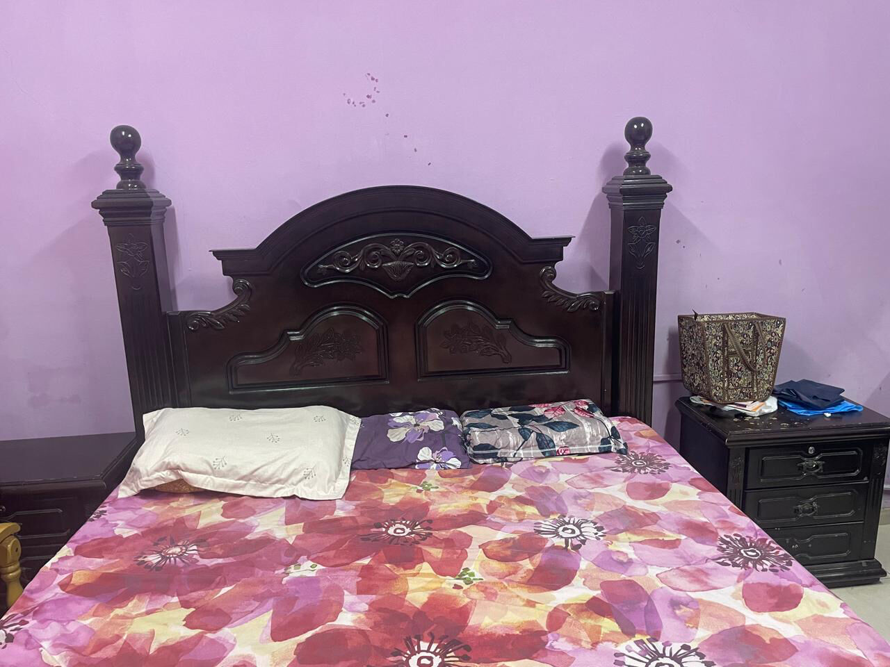Dammam, Furniture, SAR 700,  Heavy Wood Bedroom Set For Sale