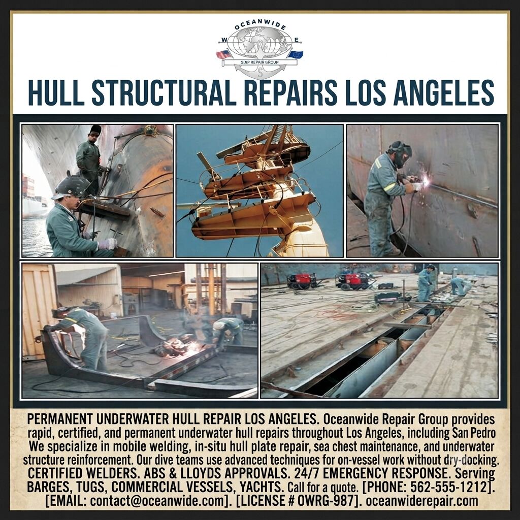 Los Angeles, Construction, Permanent Underwater Hull Repair In Los Angeles