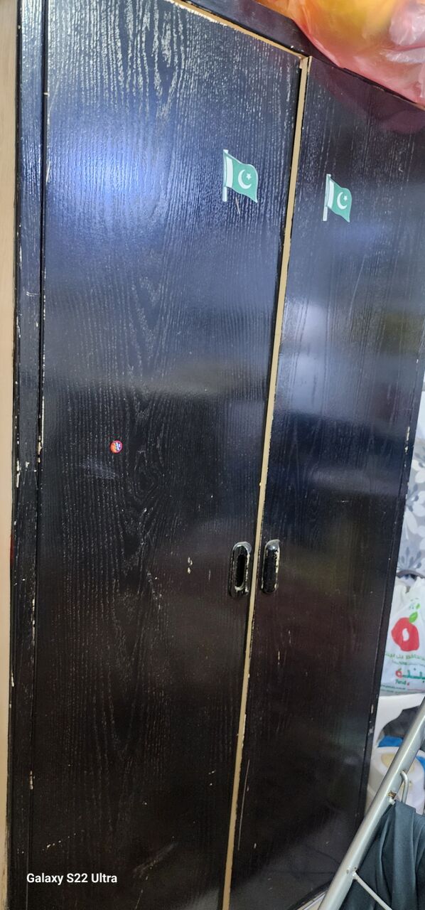 Jeddah, Furniture, SAR 200,  Two-door Wooden Storage Cabinets (2) And Big Mirror
