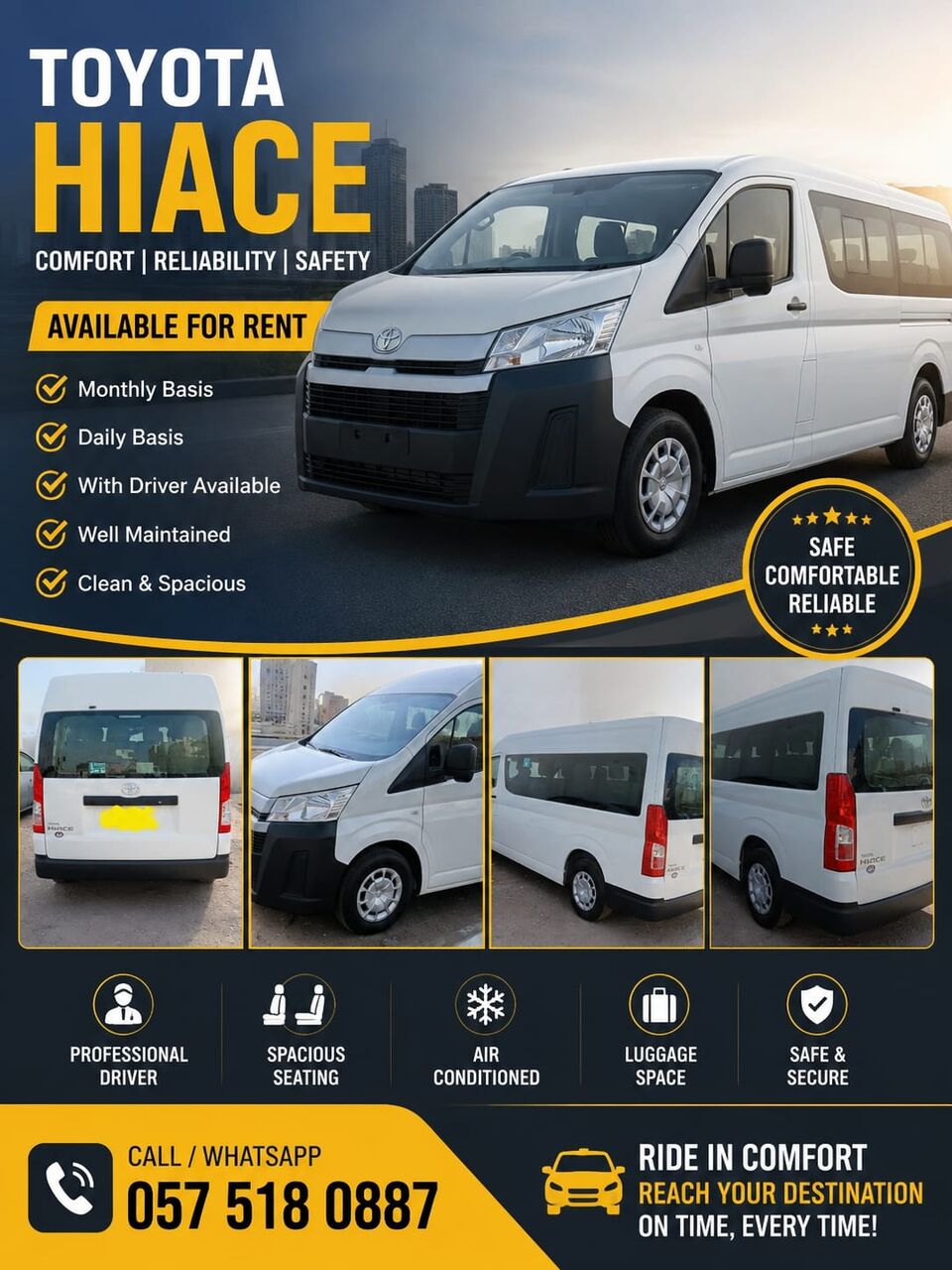 Jubail, Pick Up & Drop Off, Toyota Hiace, Monthly And Daily Pick And  Drop, Passenger Transport Service